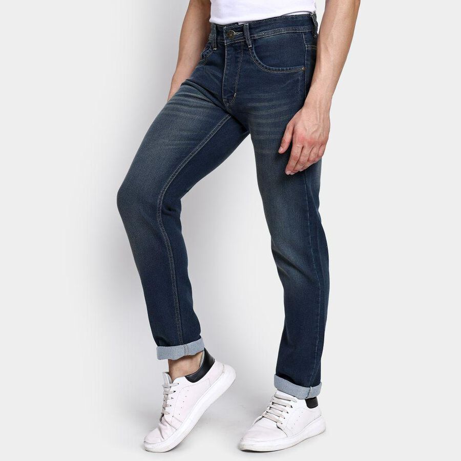 Men's Slim Fit Jeans , Mid Blue, large image number null